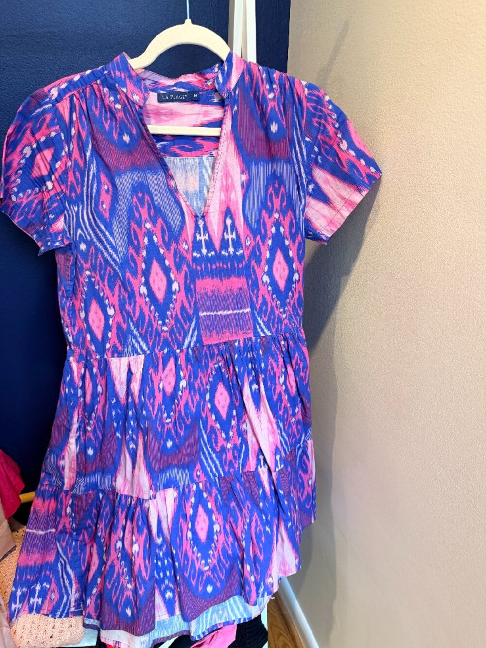 Batik Knee length dress with pockets